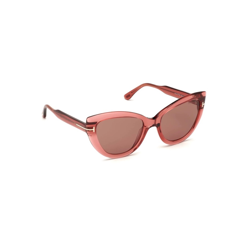 TOM FORD TRANSPARENT ROSE ANYA CAT EYE SUNGLASSES TF762 - Picture 6 of 9